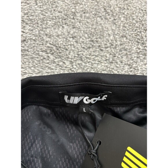 LIV Golf Sleeveless Polo Womens Large Black  Performance All Over Print NWT - Picture 5 of 8